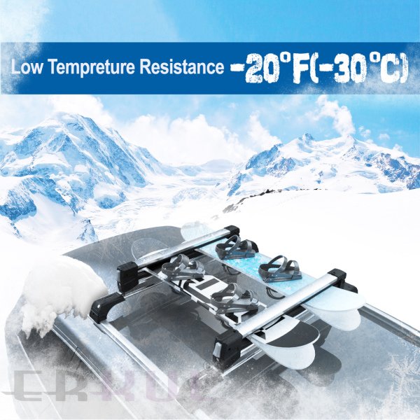 Altılı Kilitli Kayak ve Snowboard Taşıyıcı Gri