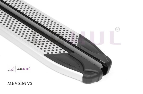 BMW-X5 2007-2013 Yan Basamak Mevsim V2 Gri